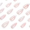 image:imageMedium Press On Nails Medium Almond Fake Nails With Nude Pink Heart Designs Acrylic Nails Press Ons Glossy Stick On Nails Full Cover False Nails French Tip Glue On Nails For Women