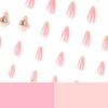 image:imageMedium Press On Nails Valentines Day Almond Fake Nails With Rhinestone Heart Designs Acrylic Nails Press Ons Glossy Stick On Nails Medium False Nails Full Cover Glue On Nails For Women