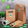 image:imageShamrock Stickers500pcs St Patricks Day Stickers for Kids Green Roll Shamrock Clover Stickers 8 Style for St Patricks Day Party Envelope Label Decorations Teacher Supplies 1 Inch Style1