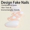 image:imageShort Almond Press On Nails Valentines Day Fake Nails With White Heart Designs Acrylic Nails Press Ons Full Cover Glue On Nails Glossy False Nails Reuseable Stick On Nails For Women