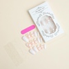 image:imageShort Almond Press On Nails Valentines Day Fake Nails With White Heart Designs Acrylic Nails Press Ons Full Cover Glue On Nails Glossy False Nails Reuseable Stick On Nails For Women