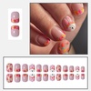 image:imageShort Fake Nails Square Fake Nails Easter False Nails Acrylic Nails Press Ons With Cute Rabbit Designs Full Cover Glue On Nails Artificial Glossy Stick On Nails For Women 24Pcs