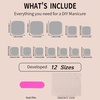 image:imageShort Press On Toenails Square Fake Toenails Full Cover False Toenails With Designs Acrylic Toenails Press Ons Glossy Glue On Toenails Reuseable Stick On Toenails For Women Pink White