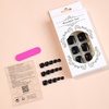 image:imageShort Press On Toenails Square Fake Toenails Full Cover False Toenails With Designs Acrylic Toenails Press Ons Glossy Glue On Toenails Reuseable Stick On Toenails For Women Black