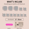 image:imageShort Press On Toenails Square Fake Toenails Full Cover False Toenails With Designs Acrylic Toenails Press Ons Glossy Glue On Toenails Reuseable Stick On Toenails For Women Black