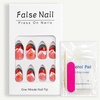 image:imageShort Press on Nails French Tip Almond Fake Nails Static Gel Nail Kit Handmade Acrylic Glue Nails Multilayered amp Multicurved Living Nails Sunset and colorful glow short