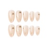 image:imageValentines Day Almond Press on Nails Medium Length Glue on Nails Valentines Day Gold HeartShaped Love Fake Nails Acrylic Glossy Full Cover False Nails for Women 24 Pcs