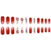 image:imageValentines Day Press On Nails Long Almond Fake Nails Heart With Letter Designs Acrylic Nails Press Ons Full Cover Stick On Nails Glossy False Nails Long Glue On Nails For Women 24Pcs