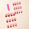 image:imageValentines Day Press On Nails Medium Square Fake Nails French Tip False Nails With Heart Designs Acrylic Nails Press Ons Full Cover Stick On Nails Glossy Glue On Nails For Women