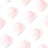 image:imageValentines Day Press On Nails Short Square Fake Nails French Tip False Nails With White Heart Designs Stick On Nails Glossy Glue On Nails Full Cover Acrylic Nails Press Ons For Women