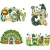 image:image4pcs StPatricks Day Iron On Transfers StickersStPatricks Day Iron On Decals for T Shirt Cute Green Heat Transfer Designs Stickers Iron On Patches Vinyl Paper for Clothing Pillow Bag DIY