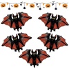 image:image5 Pcs Happy Halloween Bats Balloons Cute Black Bats Punch Inflatable Decorations Halloween Day of Death Foil Mylar Balloons Wall Ornaments for Rave Party Birthday DecorationsGlitter Bats
