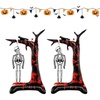 image:image5 Pcs Happy Halloween Bats Balloons Cute Black Bats Punch Inflatable Decorations Halloween Day of Death Foil Mylar Balloons Wall Ornaments for Rave Party Birthday DecorationsBloody Skull