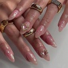 image:imageMedium Press On Nails Valentines Day Almond Fake Nails With Rhinestone Heart Designs Acrylic Nails Press Ons Glossy Stick On Nails Medium False Nails Full Cover Glue On Nails For Women